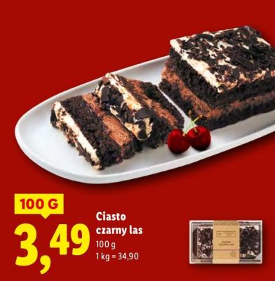 Ciasto czarny las promocja w Lidl