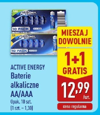 Baterie alkaliczne ACTIVE ENERGY AA/AAA promocja w Aldi