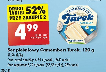 Camembert naturalny TUREK Turek 123 promocja