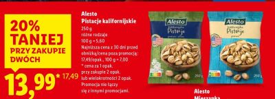 Pistacje Alesto Pistacje kalifornijskie promocja w Lidl