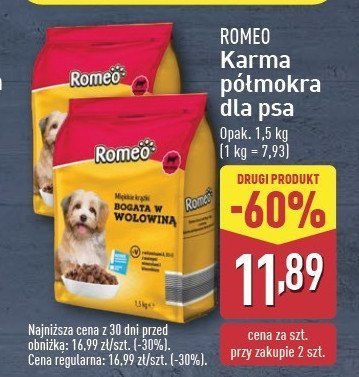 Karma dla psa z wo艂owin膮 i warzywami Romeo (karma) promocja