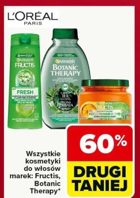 Wszystkie kosmetyki do włosów marek: Fructis, Botanic Therapy promocja w Carrefour