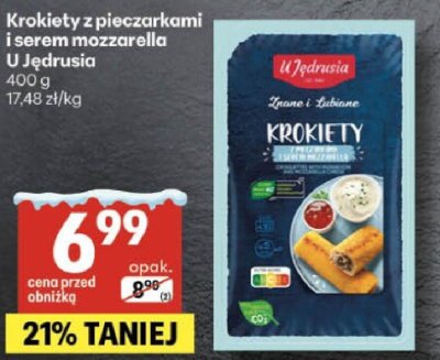 Krokiety z pieczarkami i serem mozzarella U Jędrusia promocja w Delikatesy Centrum