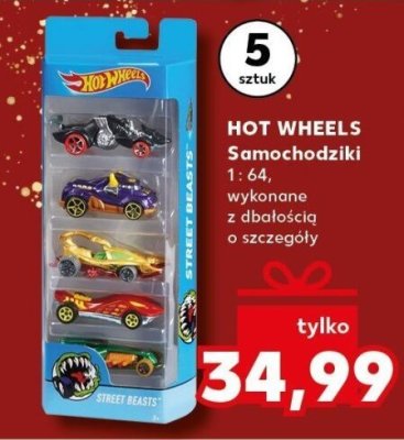 Samochodziki 1:64 Hot Wheels 5 sztuk wykonane z diecastu o szczegóły promocja w Kaufland