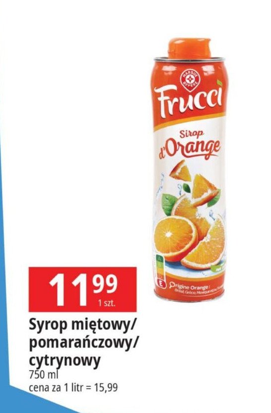 Syrop cytrynowy Wiodąca marka frucci promocja