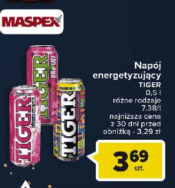 Napój bubble gum Tiger energy drink promocja
