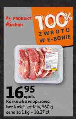 Karkówka wieprzowa bez kości kotlety Auchan promocja