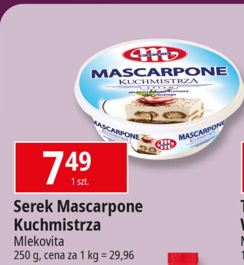 Ser mascarpone kuchmistrza Mlekovita promocja w Leclerc