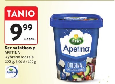 Ser sałatkowy APETINA wybrane rodzaje promocja w Intermarche