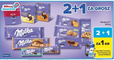 Słodycze MILKA różne rodzaje promocja w Carrefour