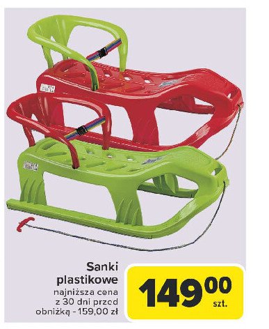 Sanki plastikowe promocja w Carrefour