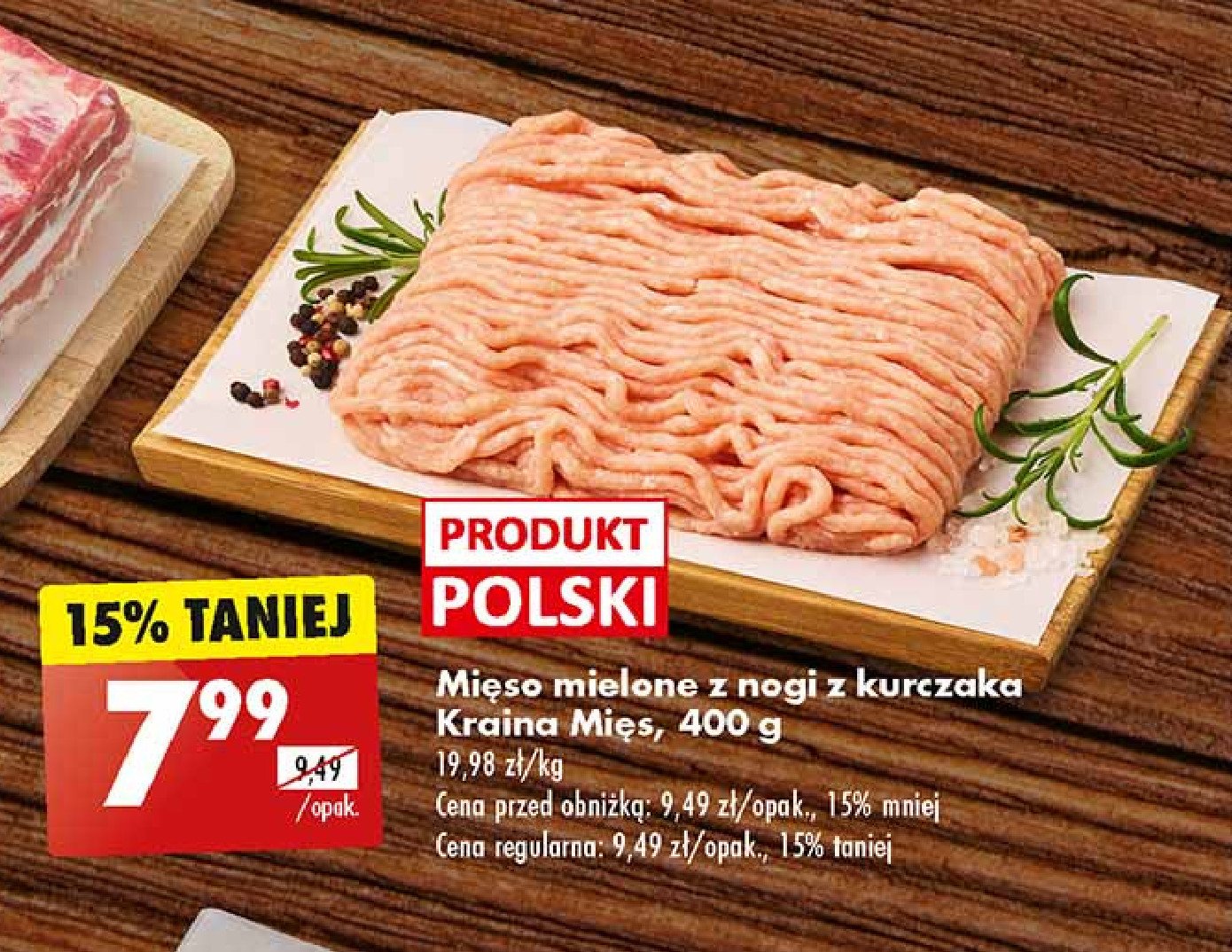 Mięso mielone z nogi kurczaka Kraina mięs promocja