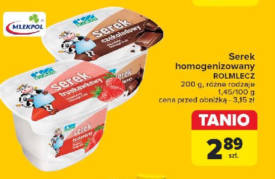 Serek homogenizowany czekoladowy Rolmlecz promocja