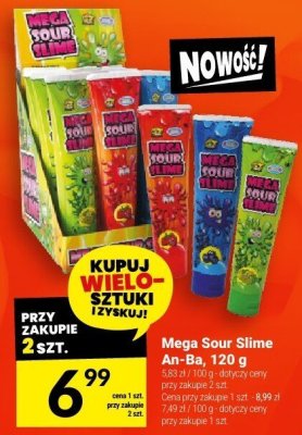 Mega Sour Slime An-Ba, 120 g promocja w Twój Market