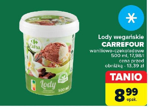 Lody waniliowo-czekoladowe Carrefour extra promocja