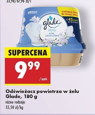 Żel do łazienki pure clean linen Glade by brise promocja