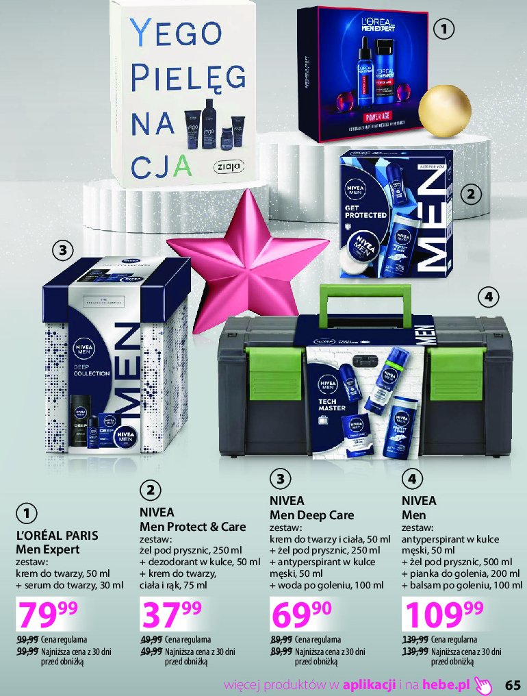 Zestaw protect care: żel pod prysznic 250 ml + krem do twarzy i ciała 75 ml + dezodorant roll on 50 ml Nivea men zestaw promocja w Hebe