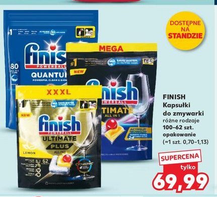 Tabletki do zmywarek ultimate lemon Finish all in 1 promocja
