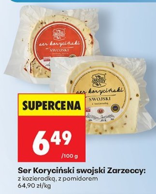 Ser koryciński swojski z kozieradką promocja w Biedronka