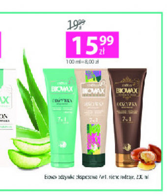 Odżywka do włosów z naturalnymi olejkami Biovax promocja