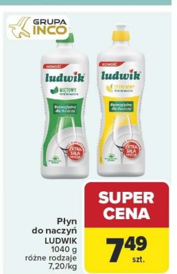 Płyn do naczyń Ludwik 1040 ml promocja w Carrefour