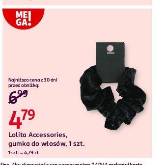Gumka do w艂os贸w czarna Lolita accessories promocja