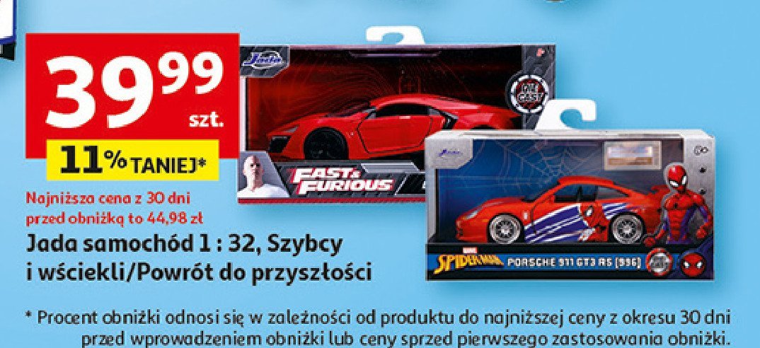 Samochód powrót do przyszłości 1:32 Jada promocja w Auchan