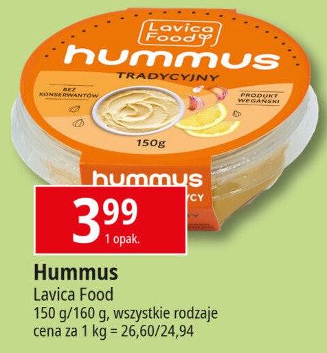 Hummus tradycyjny promocja