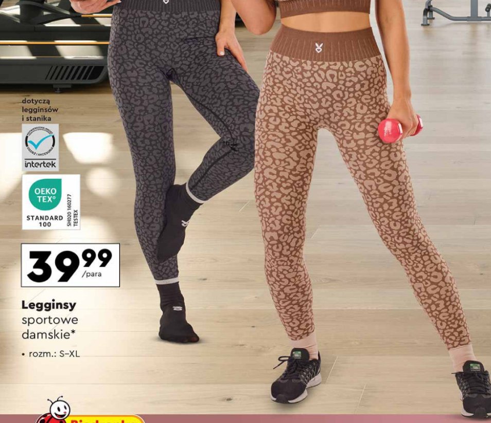 Legginsy xs-xl Cardio bunny promocja w Biedronka