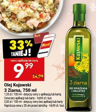 Olej Kujawski 3 Ziarna, 750 ml promocja w Twój Market