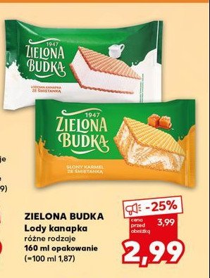 Kanapka lodowa 艣mietankowa Zielona budka promocja