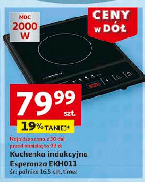 Kuchenka indukcyjna krakatau ekh011 Esperanza promocja w Auchan