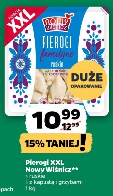 Pierogi XXL z kapustą i grzybami promocja w Netto
