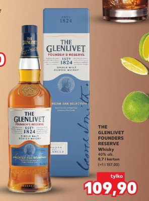 Whisky THE GLENLIVET FOUNDERS RESERVE 40% alk. 0,7 l karton promocja w Kaufland