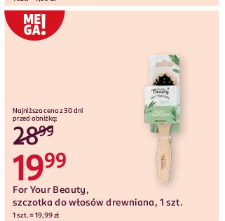 Szczotka drewniana For your beauty promocja w Rossmann