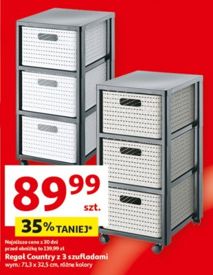 Regał Country z 3 szufladami promocja w Auchan