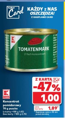 Koncentrat pomidorowy K-classic promocja