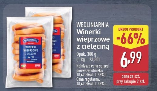 Winerki wieprzowe z cielęciną Wędliniarnia promocja w Aldi