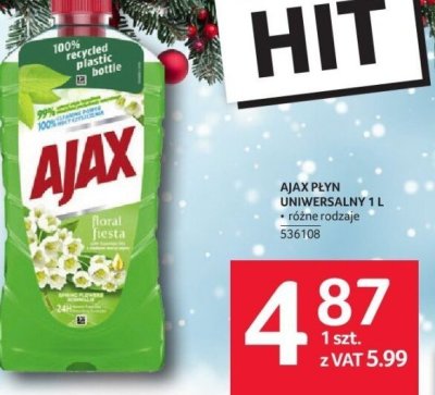 Płyn uniwersalny Ajax 1 L promocja w Selgros