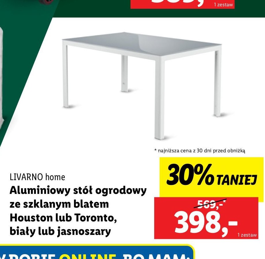 Stół ogrodowy rozkładany toronto LIVARNO HOME promocja w Lidl