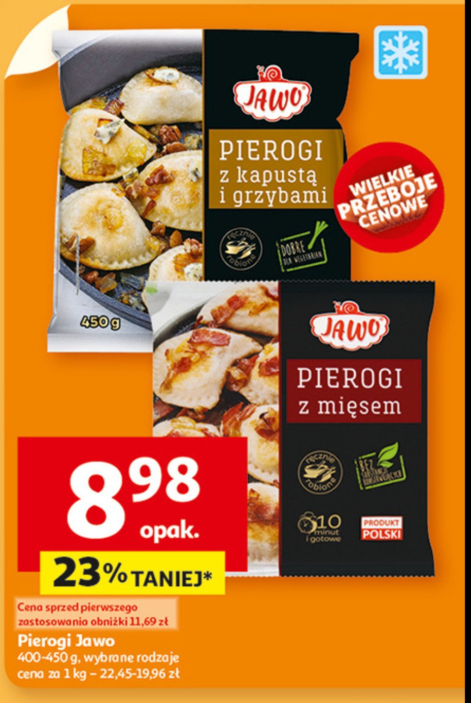 Pierogi z kapustą i grzybami Jawo promocja w Auchan