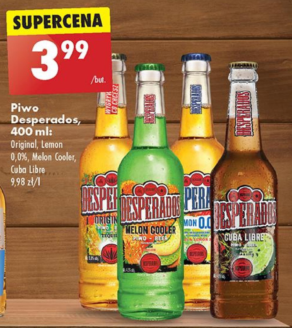 Piwo Desperados vrigin 0.0% Grupa żywiec desperados promocja w Biedronka