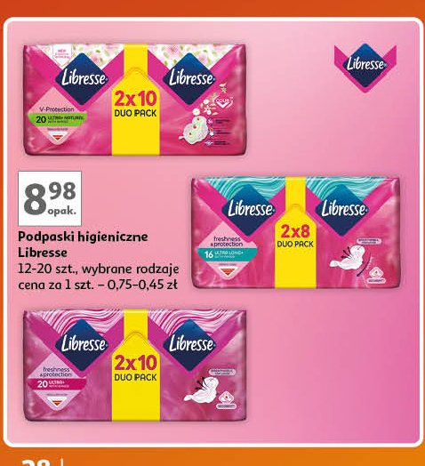 Podpaski higieniczne ultra wings normal Libresse promocja