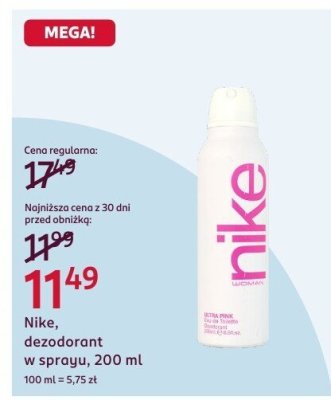 Dezodorant w sprayu Nike, 200 ml promocja w Rossmann