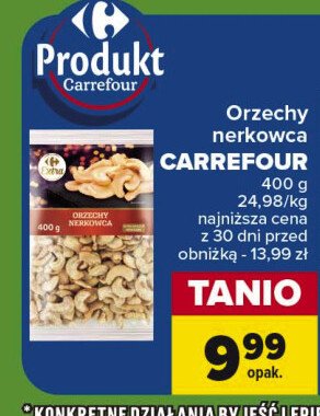 Orzechy nerkowca Carrefour extra promocja