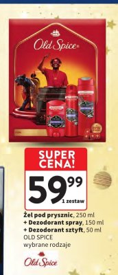 Żel pod prysznic OLD SPICE + Dezodorant spray + Dezodorant sztyft promocja w Intermarche