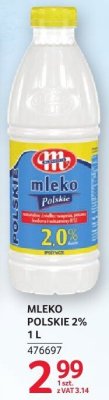 Mleko polskie 2% 1l promocja w Selgros