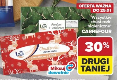 Chusteczki higieniczne promocja w Carrefour Market