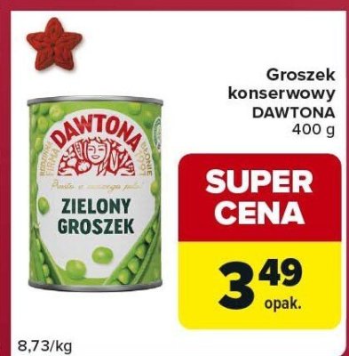 Groszek konserwowy DAWTONA promocja w Carrefour Express