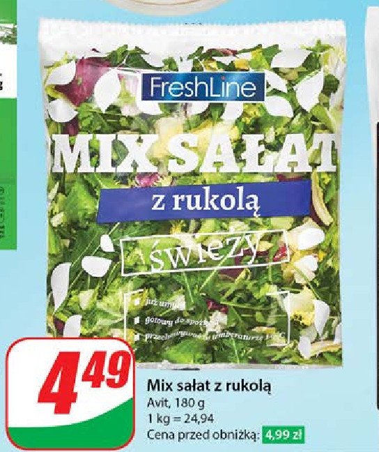 Miks sałat rukola Freshline promocja